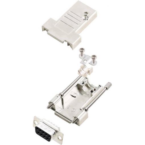 encitech DTSL09-T-JSRG+DMS-K 6355-0040-31 sada D-SUB zásuvková lišta 180 ° Pólů: 9 pájecí kalíšek 1 sada