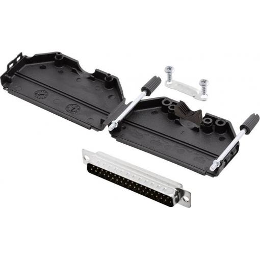 encitech DPPK37-BK-DBP-K 6355-0001-04 sada D-SUB kolíkové lišty 180 ° Pólů: 37 pájecí kalíšek 1 sada
