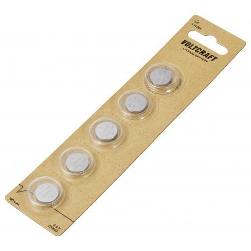 VOLTCRAFT CR 1632 knoflíkový článek 3 V 130 mAh lithiová VC-11888235 5 ks