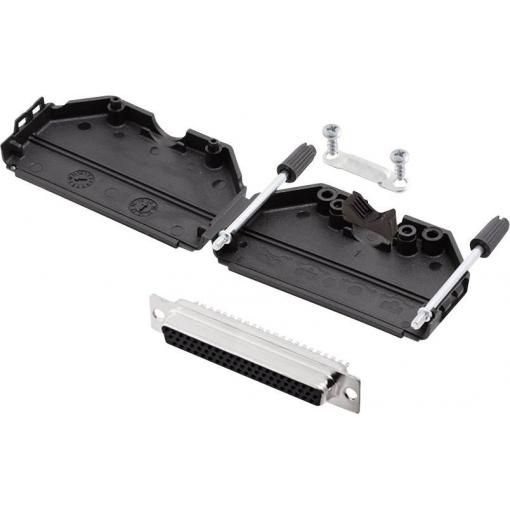 encitech DPPK37-BK-HDS62-K 6355-0011-14 sada D-SUB zásuvková lišta 180 ° Pólů: 62 pájecí kalíšek 1 sada