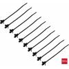 TRU COMPONENTS TC-13069328, TC-WM-110-2.5-UVB-B, stahovací pásky, 2.5 mm, 110 mm, černá, s křídlovým uzávěrem, odolná vůči UV záření, chemická odolnost, 100 ks