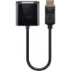 Goobay 69873 DisplayPort adaptér [1x zástrčka DisplayPort - 1x DVI zásuvka 24+5pólová] černá kulatý, s funkcí OTG, lze šroubovat, PVC plášť, kulatý vodič 15 cm