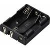 TRU COMPONENTS TC-13220532 bateriový držák 3x AA pájený konektor (d x š x v) 60 x 48 x 16 mm