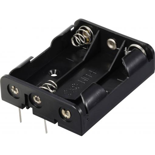TRU COMPONENTS TC-13220536 bateriový držák 3x AA póly kontaktu (d x š x v) 60 x 48 x 16 mm