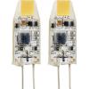 Sygonix SY-6442038 LED Energetická třída (EEK2021) F (A - G) G4 1 W = 10 W teplá bílá (Ø x d) 10 mm x 30 mm 2 ks