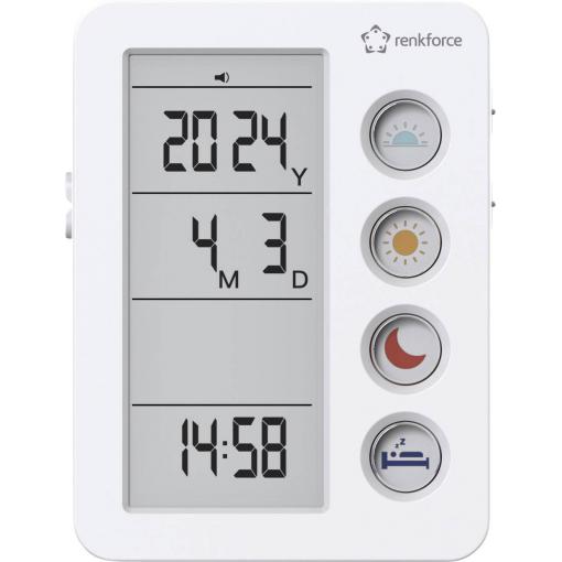 Renkforce RF-4883628 budík bílá připomenutí užití léků