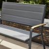 Siena Garden N40082 zahradní lavička hliník, teakové dřevo antracit (matný), šedá, přírodní