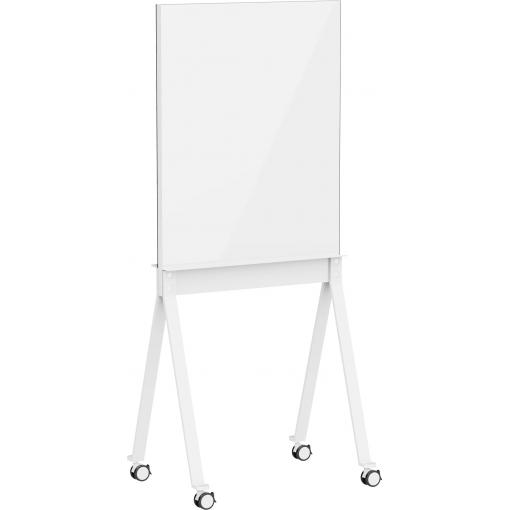 SpeaKa Professional magnetická skleněná tabule SP-SMW-001 (š x v) 760 mm x 959 mm bílá Vč. magnetů čtyřramenná noha se 4 kolečky