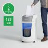 Leitz IQ OptiMax Office P5 skartovačka 10 listů mikrořez 2 x 15 mm P-5 35 l Křížový řez kancelářské sponky, sponky do sešívačky