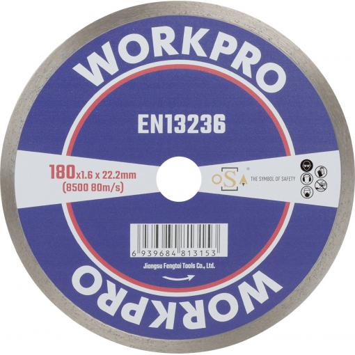WorkPro GSOSCR-3 diamantový řezný kotouč 180 mm 1 ks keramika, Porcelán, mramor, zdivo, sklo, Vápenec, granit, přírodní kámen, pískovec