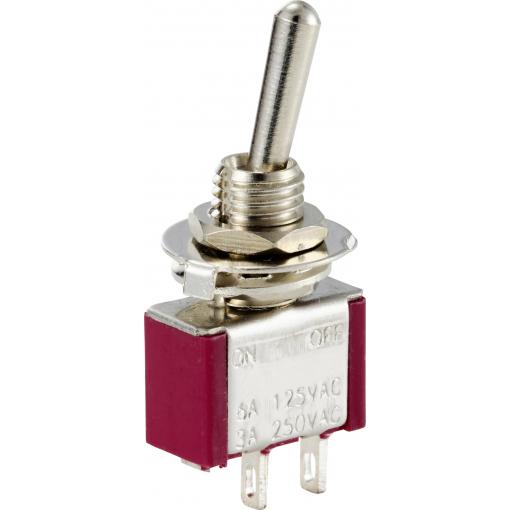 TRU COMPONENTS TC-12819608 páčkový spínač 125 V/AC, 250 V/AC 6 A 1x vyp/(zap) bez aretace 1 ks