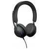 Jabra Evolve2 40 SE Headset otevřená (On Ear) kabelová stereo černá headset, regulace hlasitosti, Vypnutí zvuku mikrofonu Počítače