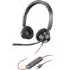 HP Poly Blackwire C3320-M Headset otevřená (On Ear) kabelová stereo černá headset, Vypnutí zvuku mikrofonu, regulace hlasitosti Počítače