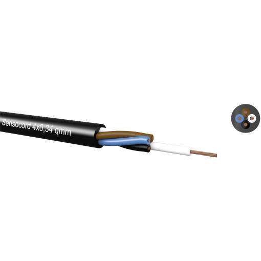 Kabeltronik 245403409-1 senzorový kabel Sensocord® 4 x 0.34 mm² černá metrové zboží