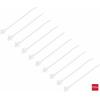TRU COMPONENTS TC-13030672, TC-WM-110-2.5-N, stahovací pásky, 2.5 mm, 110 mm, přírodní, s křídlovým uzávěrem, chemická odolnost, 100 ks