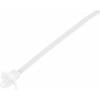 TRU COMPONENTS TC-13030684, TC-WM-130-4.8-N, stahovací pásky, 4.8 mm, 130 mm, přírodní, s křídlovým uzávěrem, chemická odolnost, 100 ks