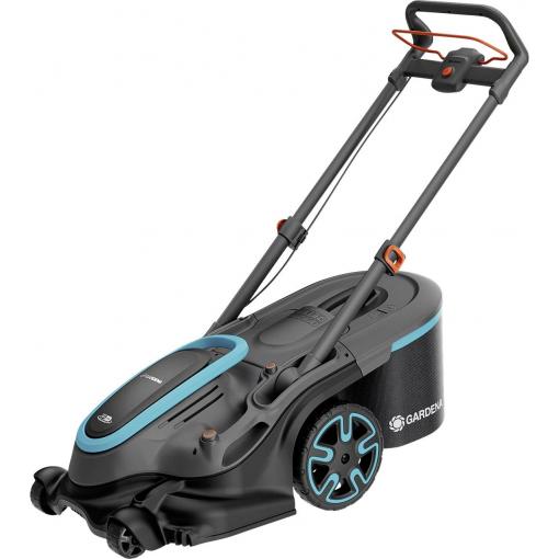 GARDENA PowerMax Duo 46/36V P4A Ready-To-Use-Set akumulátor Akumulátorová sekačka + 2. akumulátor, vč. nabíječky, s hřebenem na trávu, s nastavením výšky