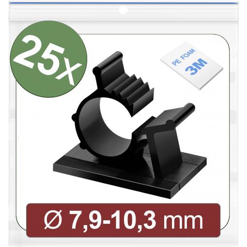 Quadrios 24CA450 úchytka samolepicí 24CA450 Průměr kabelového svazku (rozsah) 7.9 do 10.3 mm černá 25 ks