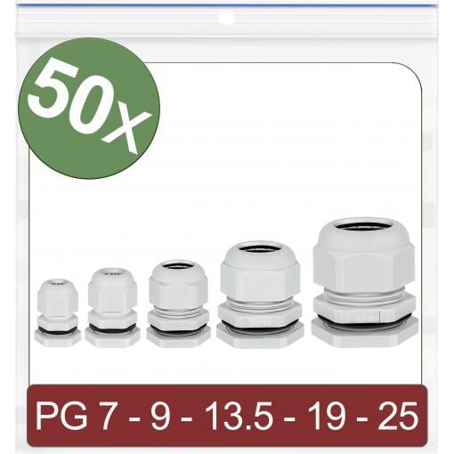Quadrios 24CA400 kabelová průchodka, 24CA400, od 3.5 mm, do 25 mm, 50 ks