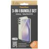 PanzerGlass 3-in-1 Ultra Wide Fit Bundle Glass + Case + Lens Pouzdro + sada ochranného skla Samsung Galaxy A55 5G odolné vůči nárazům B0470+7358
