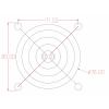 TRU COMPONENTS větrací mřížka 1 ks (š x v) 80 mm x 80 mm ocel
