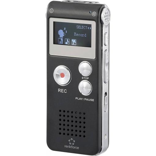 Renkforce RF-DVR-L169 digitální diktafon Maximální čas nahrávání 25 h černá potlačení šumu