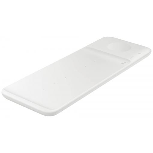 Samsung EP-P6300 Wireless Charger Trio indukční nabíjecí stanice, bezdrátová nabíječka, Rychlonabíječka, Magnetické připojení, Bezdrátové nabíjení Qi, bílá