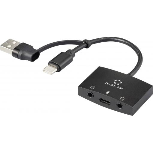 Renkforce RF-AA-200 2.0 externí zvuková karta externí konektor na sluchátka