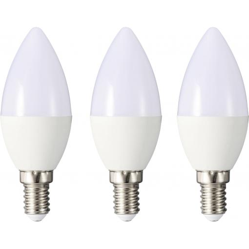 Sygonix SY-6649658 LED Energetická třída (EEK2021) F (A - G) E14 4.9 W = 40 W teplá bílá (Ø x v) 37 mm x 96 mm 3 ks