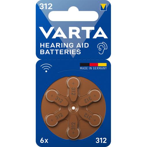 Baterie do  naslouchátek VARTA Hearing Aid Battery 312 24607 PR41 cena za balení 6 ks