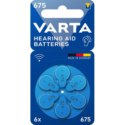 Baterie do  naslouchátek VARTA Hearing Aid Battery 675 24600 PR44 cena za balení 6 ks