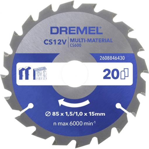 Dremel DREMEL Multi Material Kreissägeblatt 85mm CS600 2608846430​ pilový kotouč 85 mm 1 ks