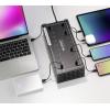VOLTCRAFT UC-20C400W01 USB nabíjecí hub, USB Power Delivery (USB-PD) , 20x USB-C®, 400 W, Dodávka energie, černá