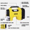 STANLEY SXVI02001, Akumulátorový kompresor, 10 bar, 12V adaptér pro napájení přes kabel, digitální displej