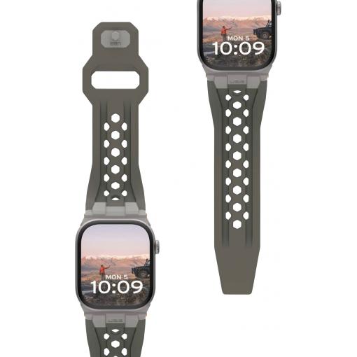 Urban Armor Gear Monarch náramek 42 mm, 44 mm, 45 mm, 46 mm, 49 mm olivová, titan Watch Series 1, Watch Series 2, Watch Series 3, Watch Series 4, Watch Series