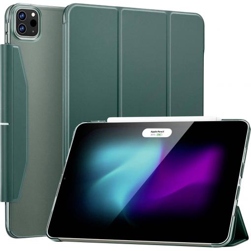 ESR Ascend Trifold obal / brašna na iPad Apple iPad Pro 13 (M4, 2024) 33 cm (13) Pouzdro typu kniha zelená, transparentní
