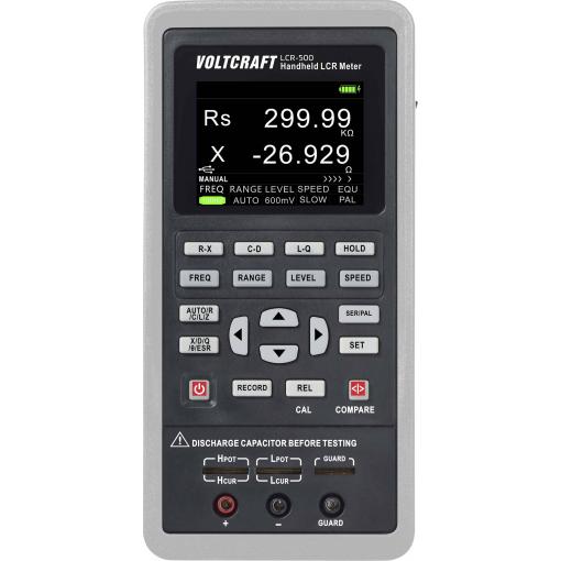 VOLTCRAFT LCR-500 digitální digitální LCR měřič, datalogger, CAT I, Displej (counts): 40000