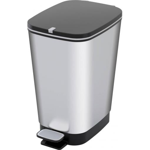 Curver CHIC BIN STYLE Abfallbehälter M [25L], silber 272236 odpadkový koš, plast, stříbrná, 1 ks