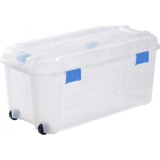 Curver 243731 Úložný box, TOTEM Box 80L, transparent / blau, stohovatelné, transparentní, modrá, 1 ks