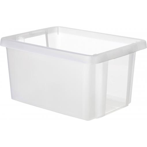 Curver 225353 Úložný box, ESSENTIALS Drehstapelbox 16L, transparent, transparentní, 1 ks