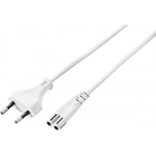 Sygonix SY-5044218 napájecí síťový kabel bílá 5.00 m