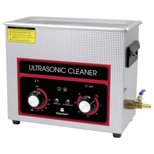 TOOLCRAFT USC-650 ultrazvuková čistička, Šperky, do dílny, Kancelářské potřeby, 180 W, 6.5 l, s ohřevem, S čisticím košem