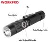 WorkPro kapesní svítilna, s režimem stroboskopu, poutko na ruku, napájení přes USB, 1100 lm, 16 h, 128 g