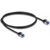 Delock 80227 RJ45 síťové kabely, propojovací kabely CAT 6A S/FTP 1.00 m černá 1 ks