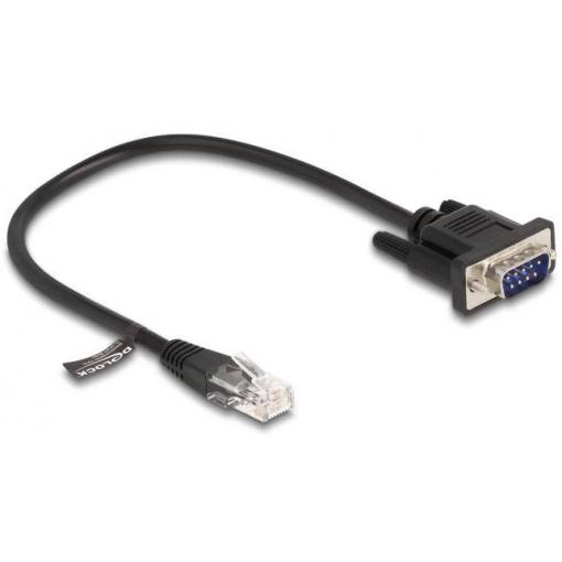 Delock 88008 RJ45 / sériový síťové kabely, propojovací kabely Kabel 0.30 m černá pro port konzoly (router / switch) 1 ks