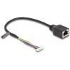 Delock 88007 RJ45 síťové kabely, propojovací kabely CAT 5e 0.30 m černá 1 ks