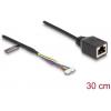 Delock 88007 RJ45 síťové kabely, propojovací kabely CAT 5e 0.30 m černá 1 ks