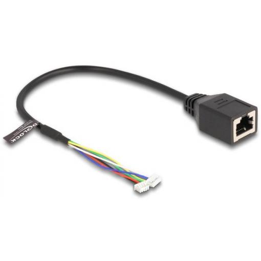 Delock 88007 RJ45 síťové kabely, propojovací kabely CAT 5e 0.30 m černá 1 ks