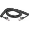 Delock 87993 RJ45 síťové kabely, propojovací kabely CAT 5e 2.00 m černá spirálový kabel 1 ks