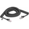 Delock 87994 RJ45 síťové kabely, propojovací kabely CAT 5e 3.00 m černá spirálový kabel 1 ks